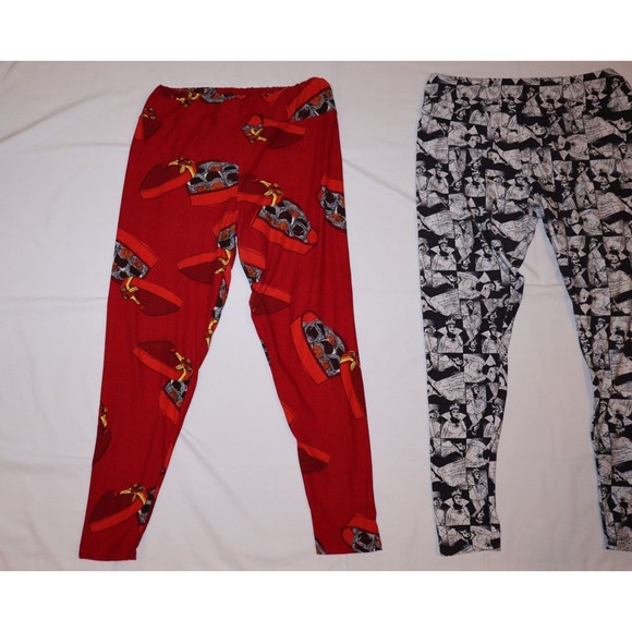 LuLaRoe T/C Tall & Curvy Leggings Disney Evil Queen Red Heart Box Chocolates - Picture 2 of 10